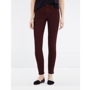 Madewell • High-Rise Skinny Jeans in Deep Burgundy
